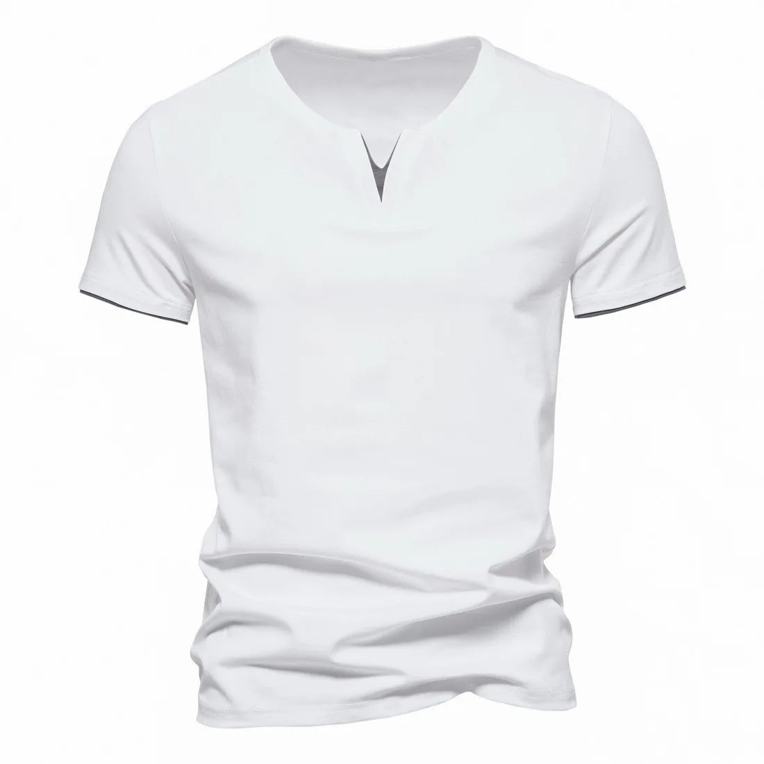 Casual and lightweight Men's Short Sleeve Henley V-Neck, ideal for daily wear.
