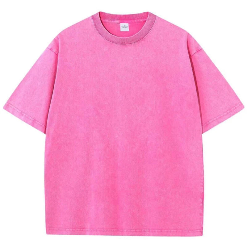 An oversized black cotton vintage casual t-shirt