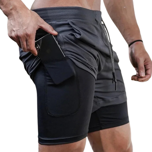 Active Over 60 2-in-1 running shorts with quick-dry fabric for maximum comfort during workouts."