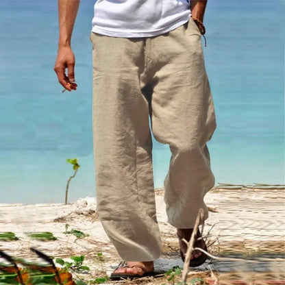 Comfortable men’s summer trousers with relaxed fit and straight cut