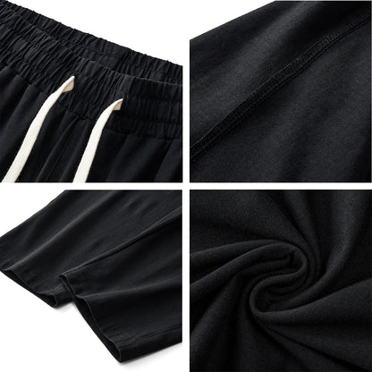 Full-length cotton and spandex pants in breathable fabric for casual wear