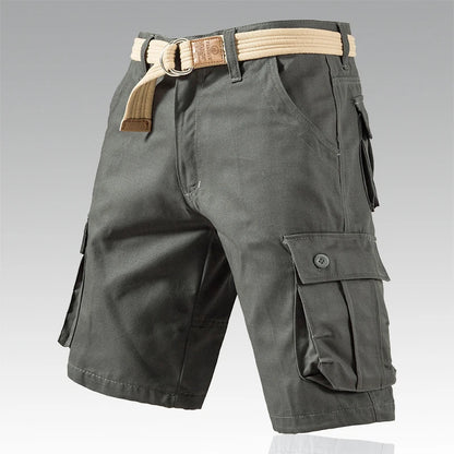 Casual grey breathable outdoor cargo shorts