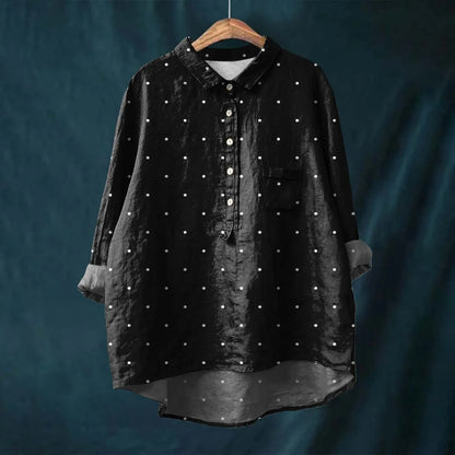 Autumn Floral Long Sleeve Collared Shirt