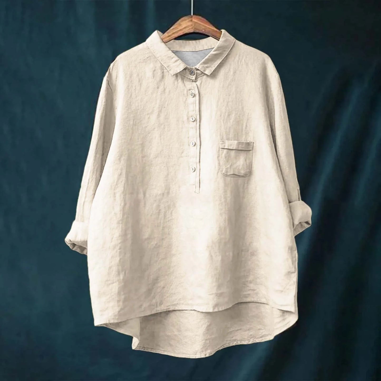 Autumn Floral Long Sleeve Collared Shirt