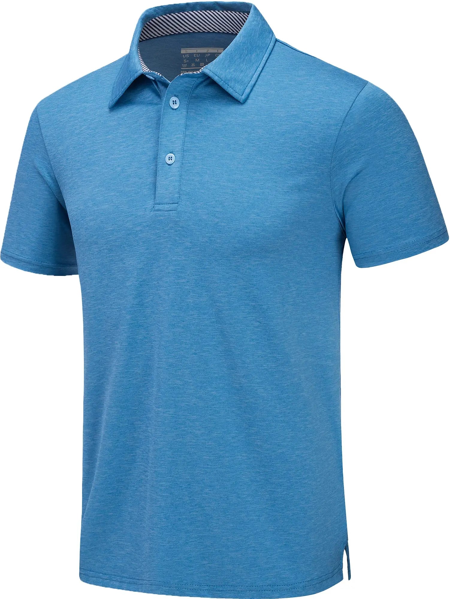 Activewear polo shirt designed for ease of movement and quick drying