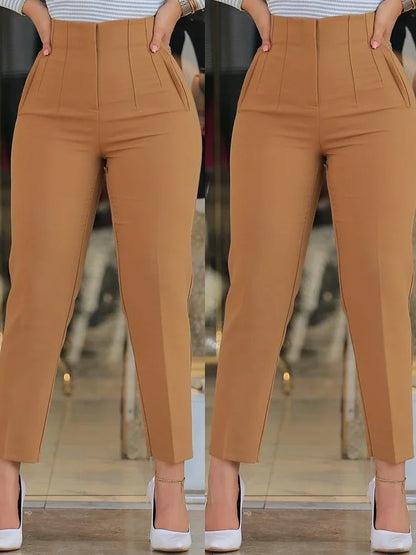 High Waist Slim Office Suit Pants
