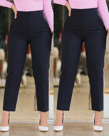 High Waist Slim Office Suit Pants