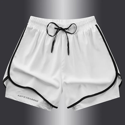 Men's mid-rise quick-dry casual shorts with functional side pockets