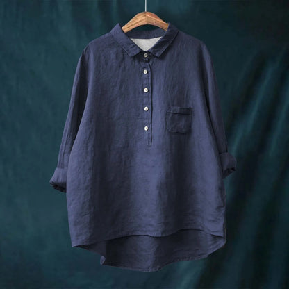 Autumn Floral Long Sleeve Collared Shirt