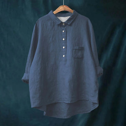 Autumn Floral Long Sleeve Collared Shirt