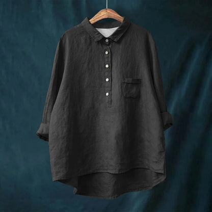 Autumn Floral Long Sleeve Collared Shirt