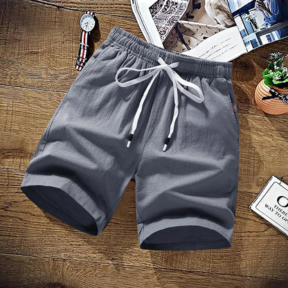 Relaxed-fit men’s beach shorts in mid-rise style for daily wear