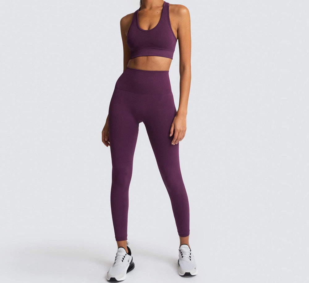 High-waist leggings with matching top

