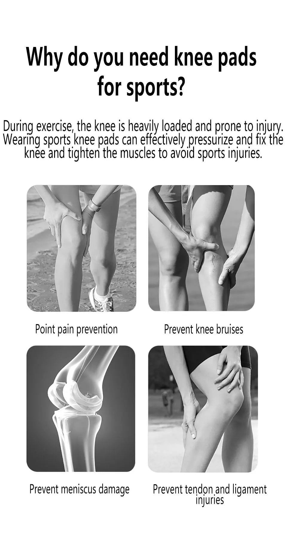 ActiveOver60 - Comfortable and breathable Knee Compression Sleeve - Sport Support for daily use.
