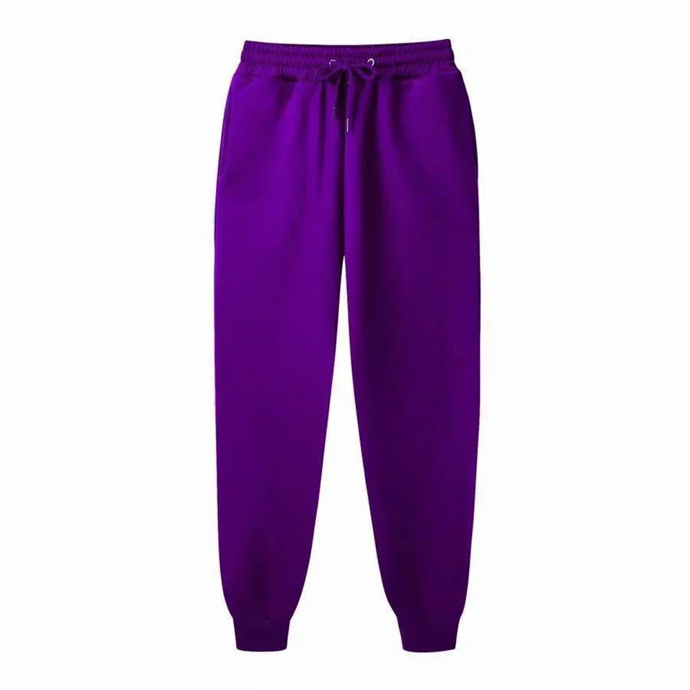 Full-length fleece sweatpants designed for comfort and mobility.