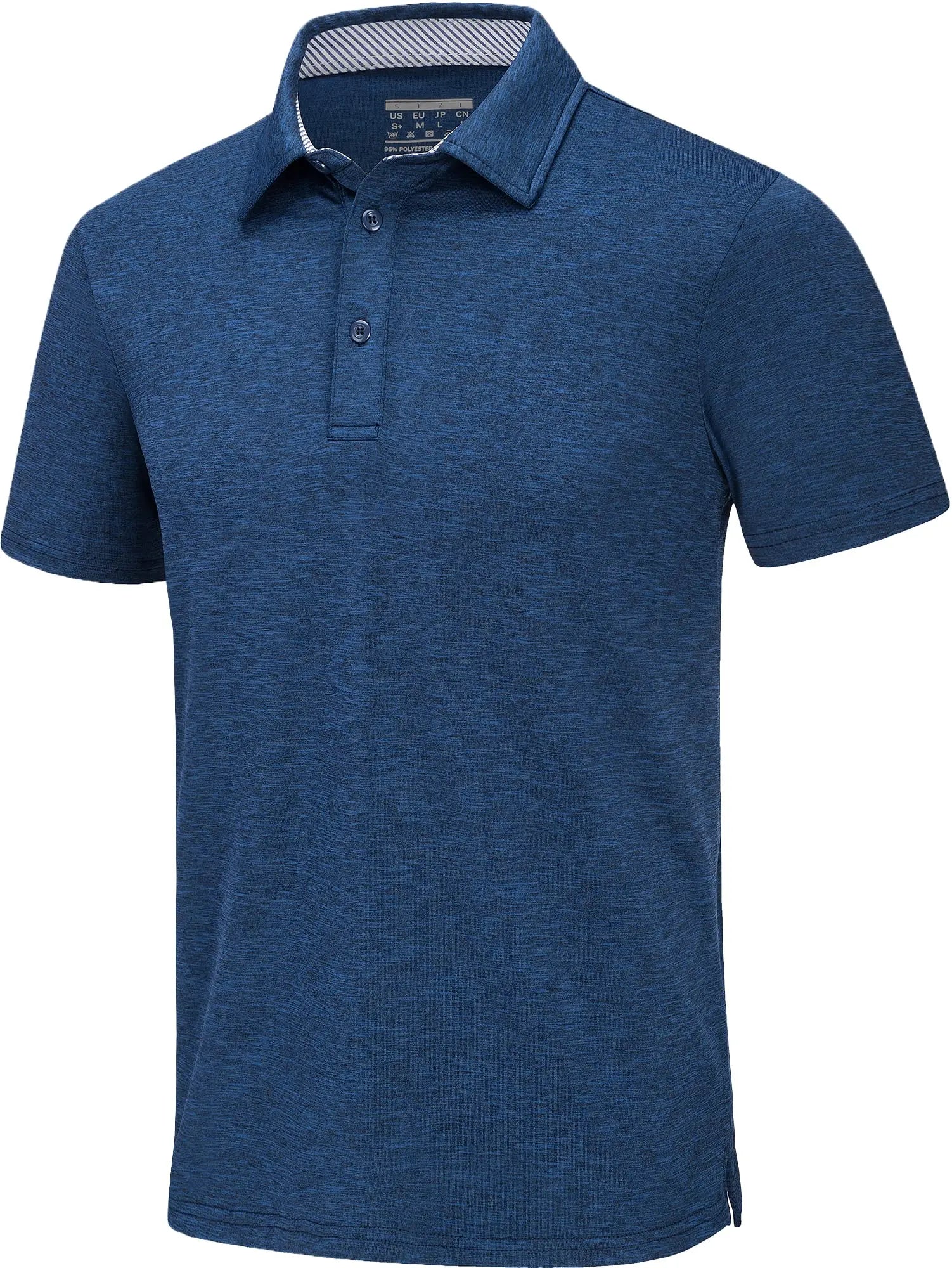 Men’s polo shirt featuring moisture-wicking and lightweight fabric blend