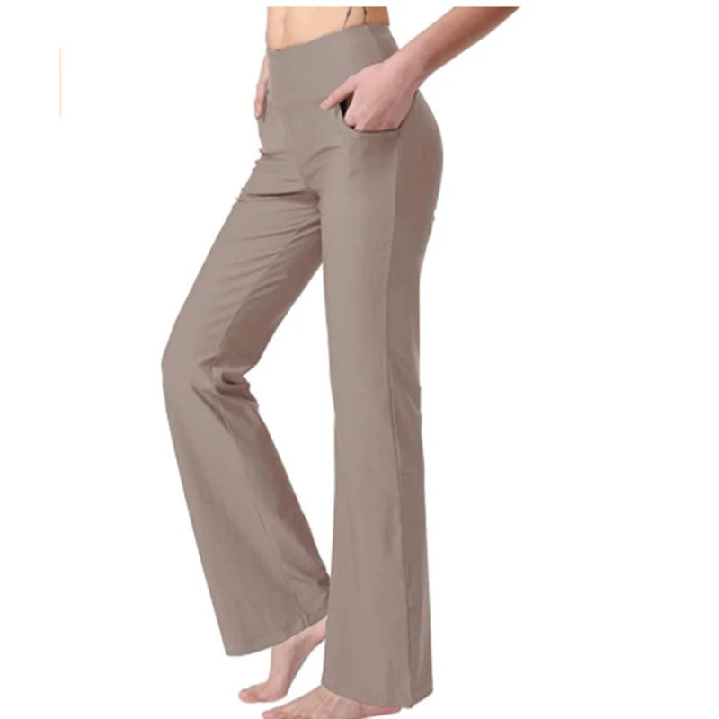 Slim casual yoga trousers with soft texture and flexible fit
