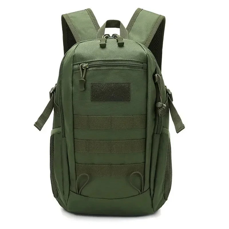 Compact and durable backpack for day trips and long hikes in green
