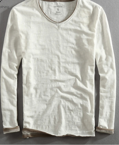 Soft and comfortable V-neck tee designed for active seniors