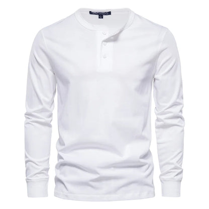 Soft cotton shirt with a buttoned placket for a refined yet casual look in white
