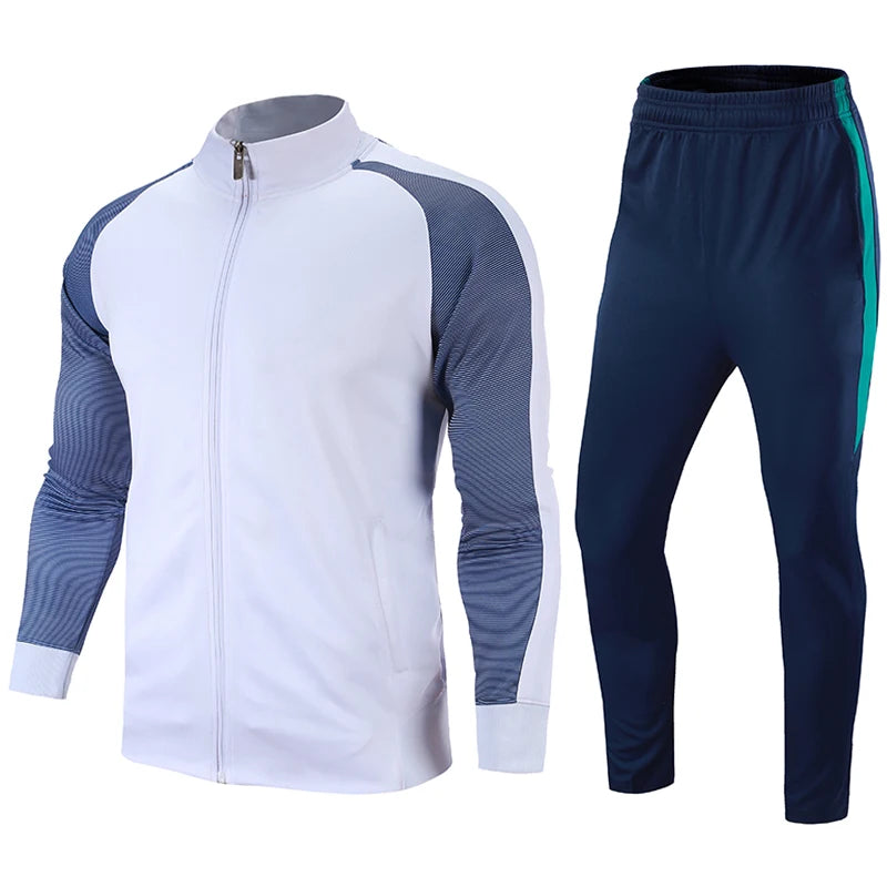 Men’s athletic tracksuit with adjustable waistband and streamlined fit.

