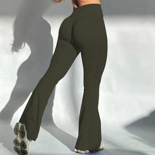 High-stretch fitness leggings with sculpting scrunch design and all-season polyester-spandex blend
